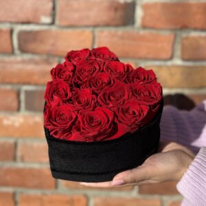 Red Rose Heart Everlasting Flower Box (Medium)