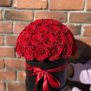 Red Rose Dome Everlasting Flower Box (Large)